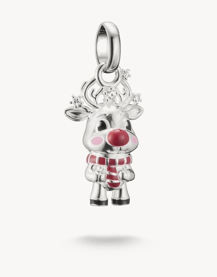 Thomas Sabo - Charm-Anhänger aus Silber mit Details in Rosa, Rot, Schwarz und Weiß von Thomas Sabo