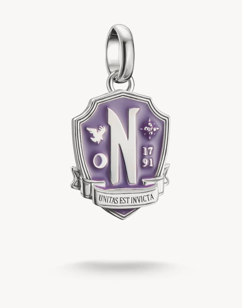 Thomas Sabo - Charm-Anhänger aus Silber mit Details in Silber, Weiß und Violett von Thomas Sabo