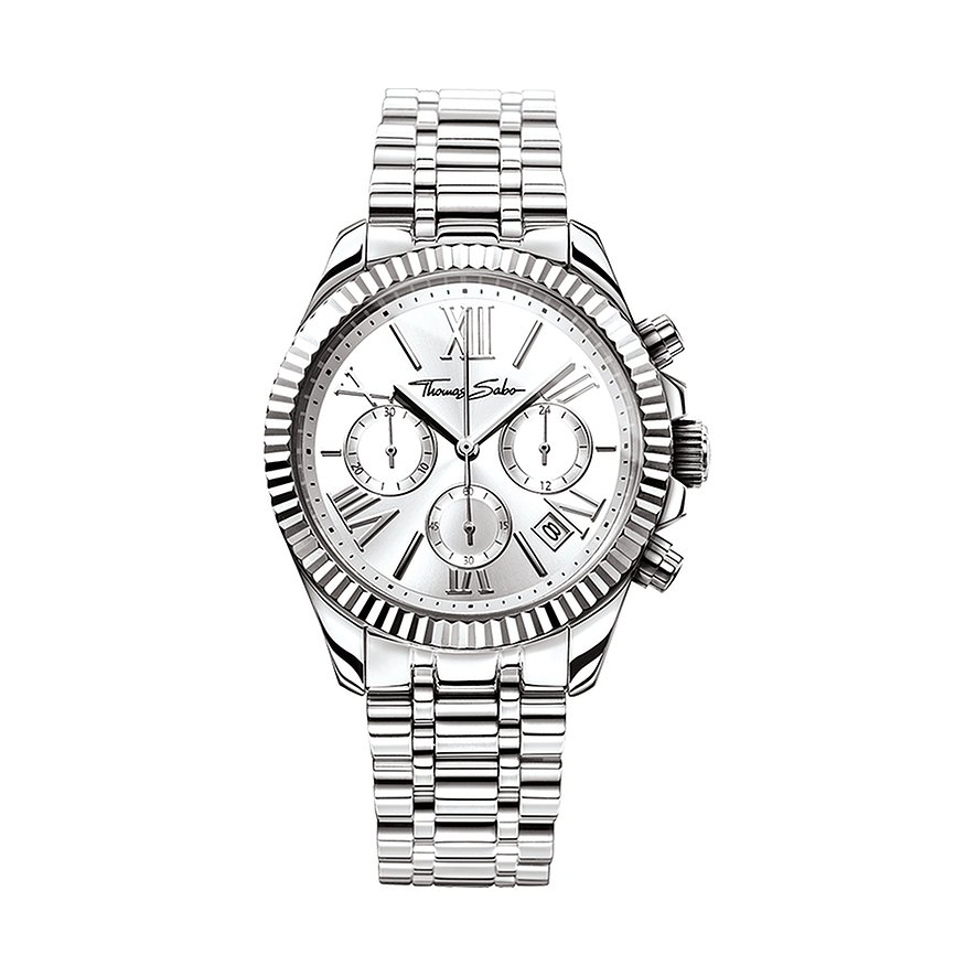 Thomas Sabo Chronograph Sterling Silver WA0253-201-201-38 mm Edelstahl von Thomas Sabo