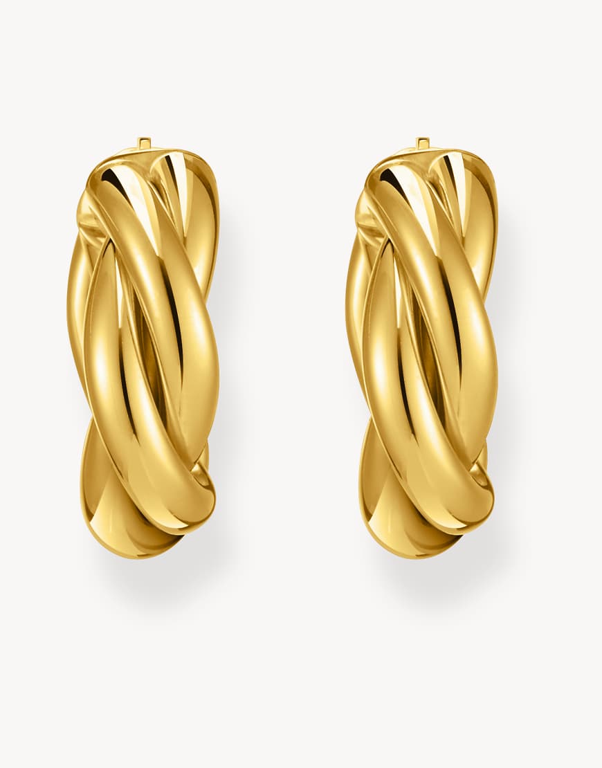 Thomas Sabo - Creolen aus 925er-Sterlingsilber mit 18-karätiger Vergoldung in Gelbgold-Goldfarben von Thomas Sabo