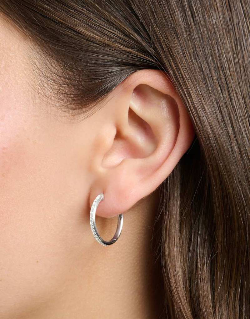 Thomas Sabo - Creolen aus 925er Sterlingsilber mit weißen Pavé-Schmucksteinen von Thomas Sabo