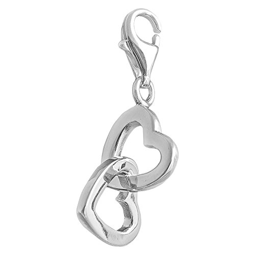 Thomas Sabo Damen Charm-Anhänger Herzen Charm Club 925 Sterling Silber 0773-001-12 von THOMAS SABO