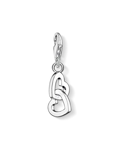 Thomas Sabo Damen Charm-Anhänger Herzen Charm Club 925 Sterling Silber 0773-001-12 von THOMAS SABO