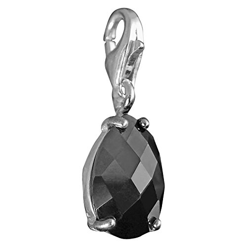 Thomas Sabo Damen-Charm Club-Anhänger Tropfen mit schwarzem Zirkonia 925er Sterlingsilber 0403-051-11 von Thomas Sabo