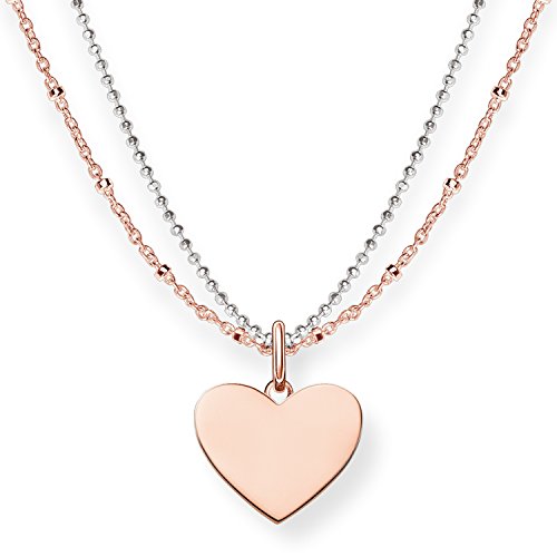 Thomas Sabo Damen Kette Love Bridge Herz Roségold 925 Sterling Silber LBKE0004-415-12-L45v von THOMAS SABO