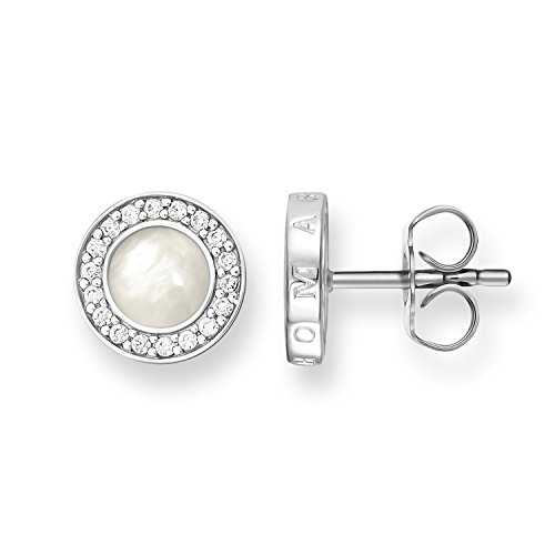 Thomas Sabo Damen Ohrringe Ohrstecker Zirkonia weiß Perlmutt 925 Sterling Silber H1861-030-14 von THOMAS SABO