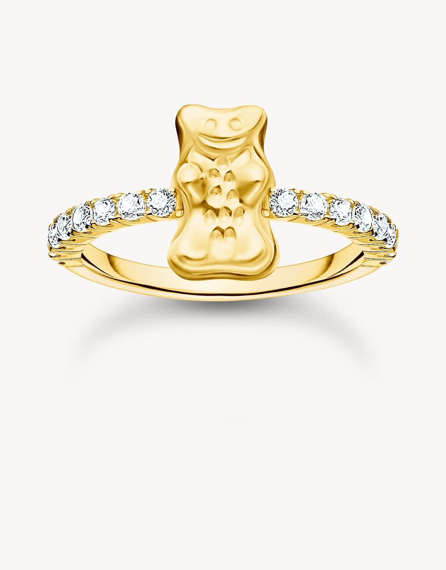 Thomas Sabo - Goldfarbener Ring mit weißen Schmucksteinen von Thomas Sabo