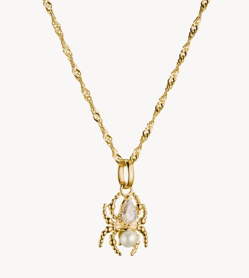 Thomas Sabo - Halskette aus Sterlingsilber in Goldoptik mit Details in Weiß-Goldfarben von Thomas Sabo