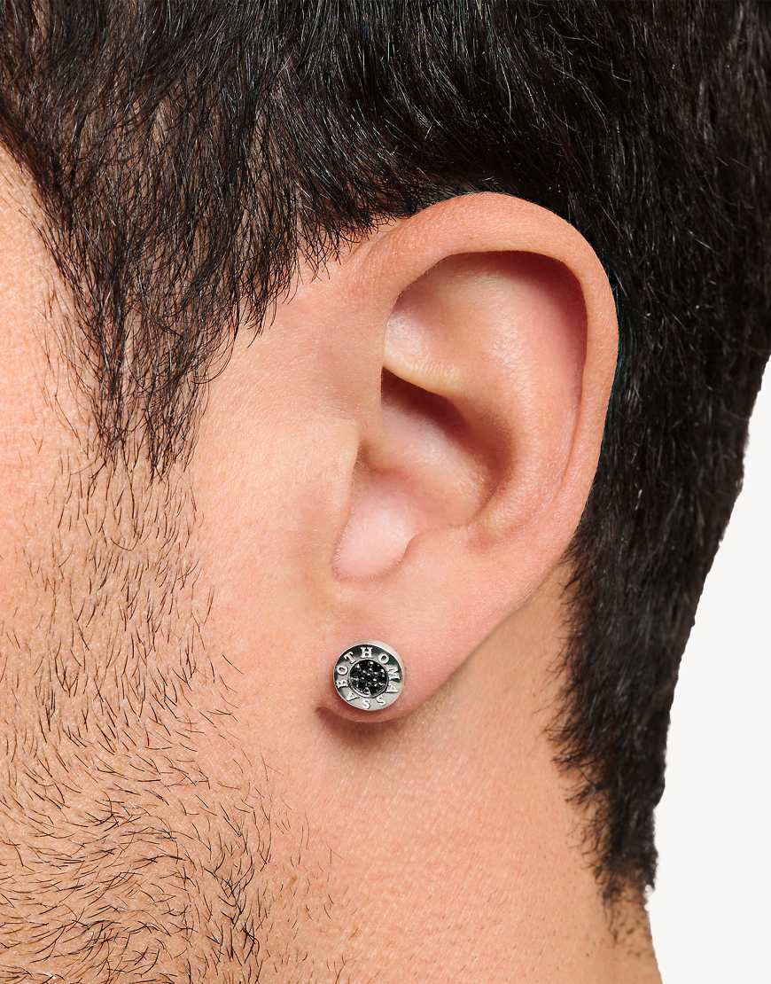 Thomas Sabo - Klassische Ohrstecker aus 925er Sterlingsilber mit schwarzen Pavé-Schmucksteinen von Thomas Sabo