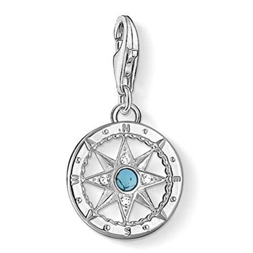 Thomas Sabo Damen Charm-Anhänger Kompass Reise Charm Club 925 Sterling Silber 1228-405-17 von THOMAS SABO