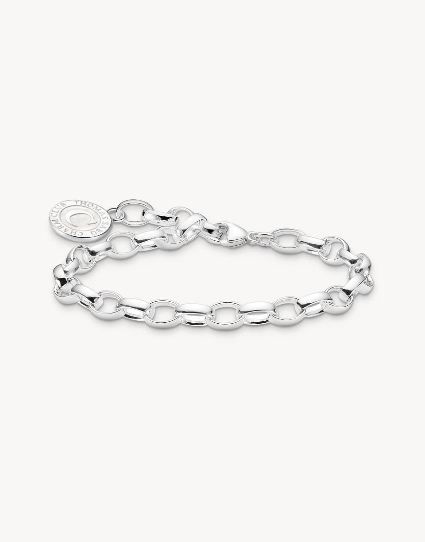 Thomas Sabo - Member - Silberfarbenes Armband mit weiß-silberfarbener Charmista-Coin von Thomas Sabo