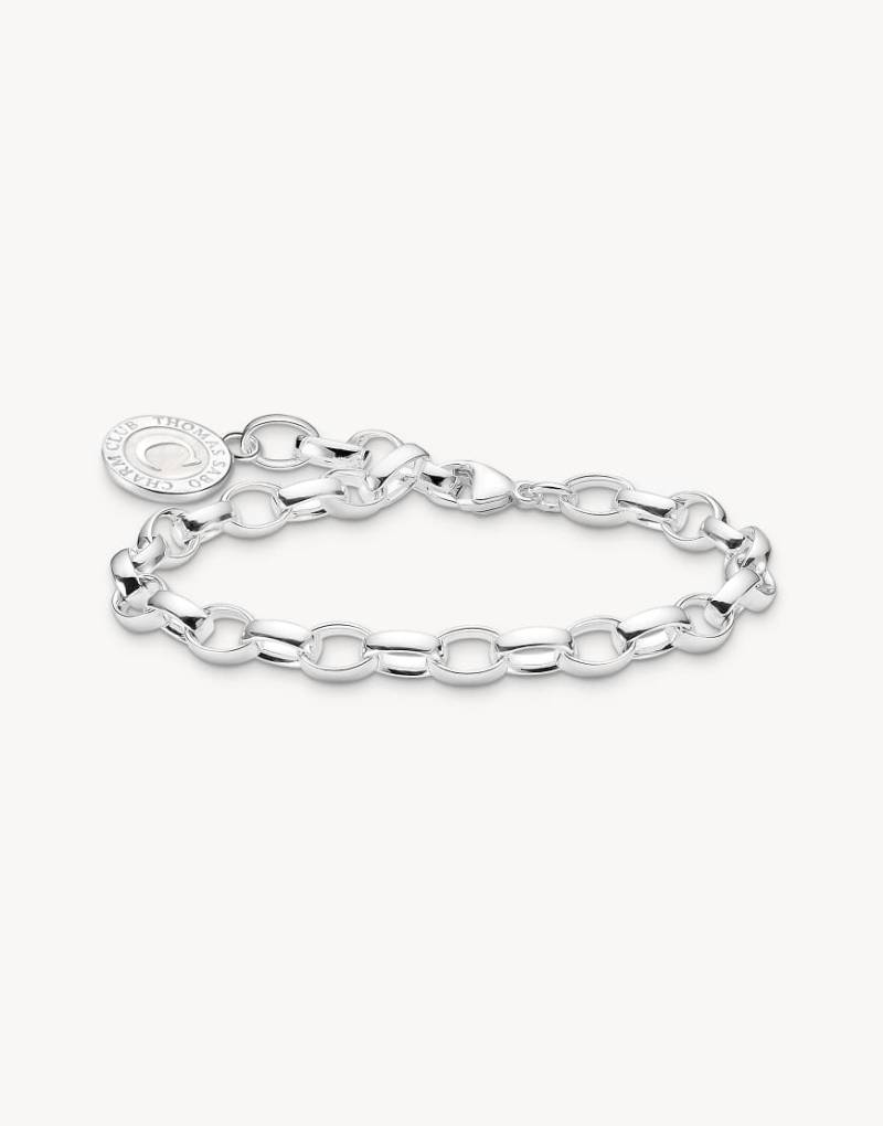 Thomas Sabo - Member - Silberfarbenes Armband mit weiß-silberfarbener Charmista-Coin von Thomas Sabo