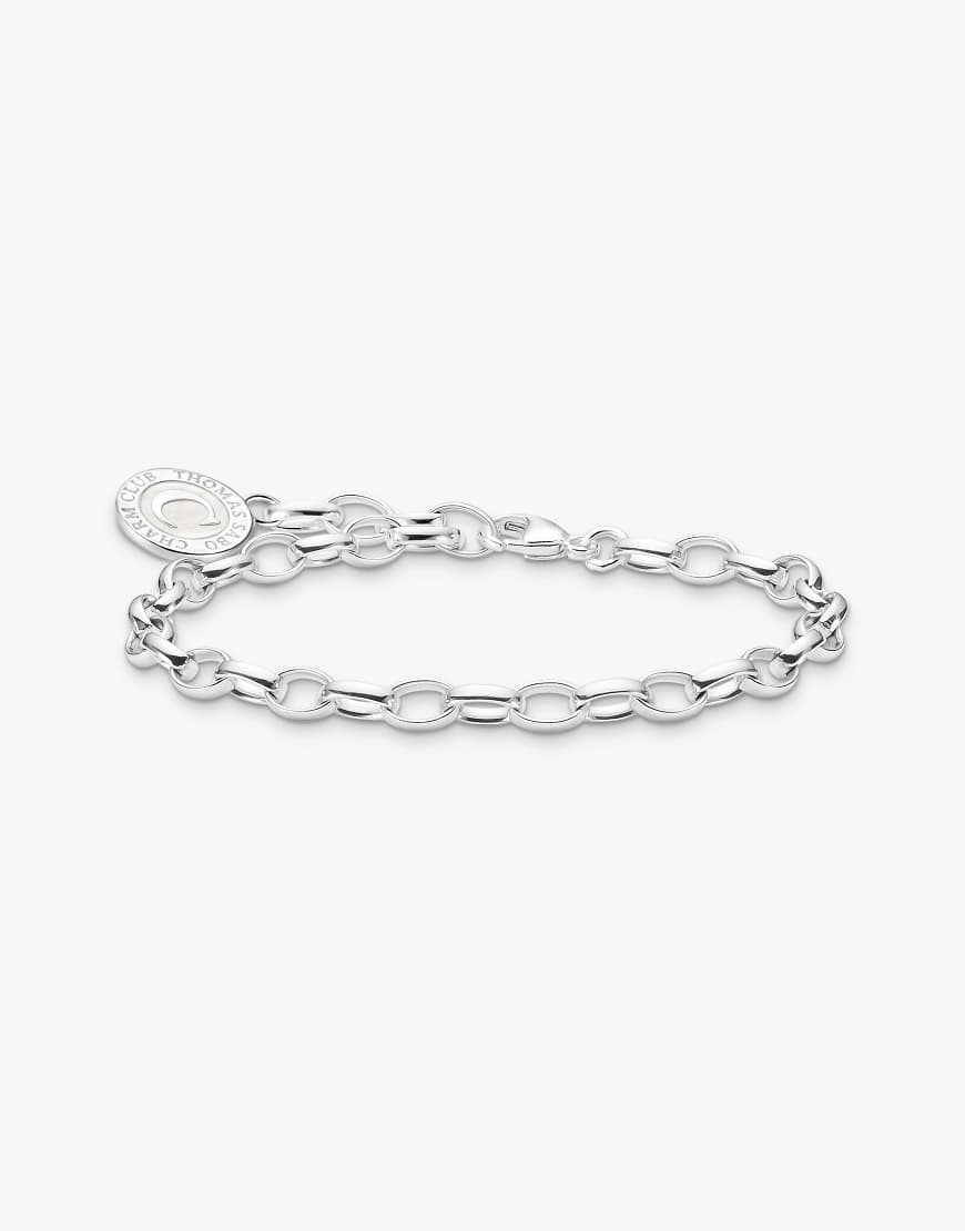 Thomas Sabo - Member - Silberfarbenes Armband mit weiß-silberfarbener Charmista-Coin von Thomas Sabo