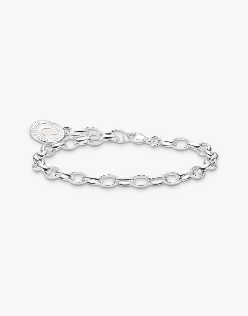 Thomas Sabo - Member - Silberfarbenes Armband mit weiß-silberfarbener Charmista-Coin von Thomas Sabo