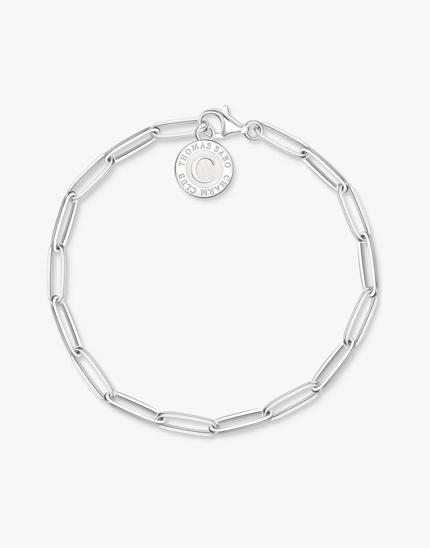 Thomas Sabo - Member - Silberfarbenes Armband mit weiß-silberfarbener Charmista-Coin von Thomas Sabo