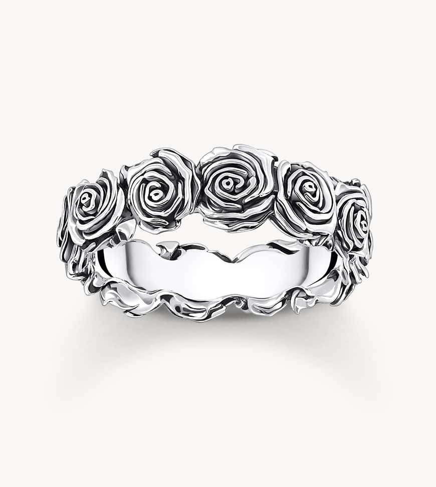 Thomas Sabo - Midnight Rose - Ring aus Silber mit Rosendesign von Thomas Sabo