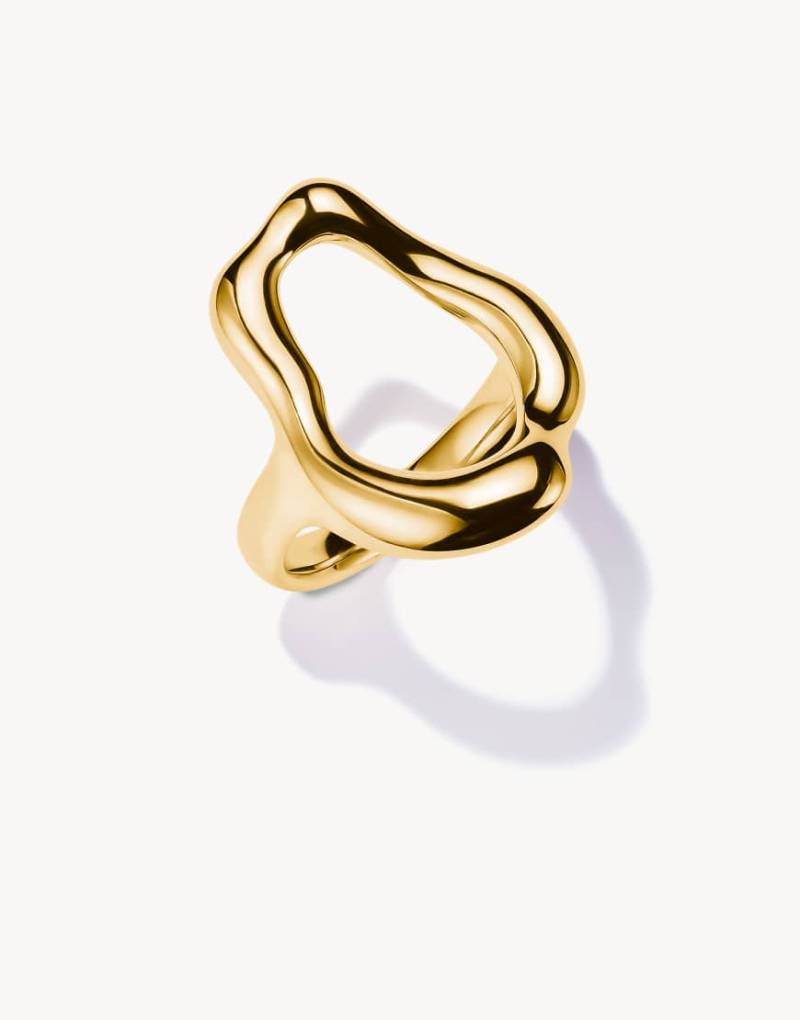 Thomas Sabo - Natural Beauty - Ring aus Sterlingsilber in Goldoptik-Goldfarben von Thomas Sabo