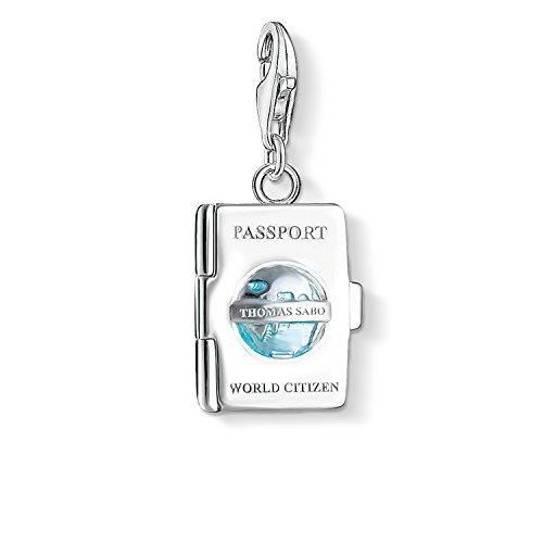 Thomas Sabo Damen Charm-Anhänger Passport Charm Club 925 Sterling Silber 1233-007-17 von THOMAS SABO