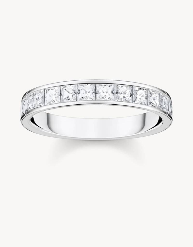 Thomas Sabo - Ring aus 925er Sterlingsilber mit weißen Pavé-Schmucksteinen von Thomas Sabo
