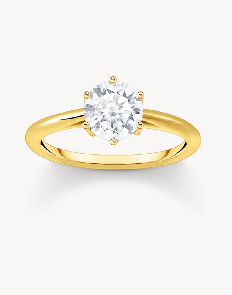 Thomas Sabo - Ring in Goldoptik mit weißem Detail-Goldfarben von Thomas Sabo