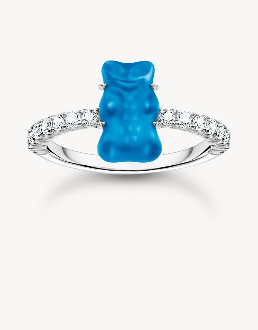 Thomas Sabo - Ring in Silberoptik, Blau und Weiß von Thomas Sabo