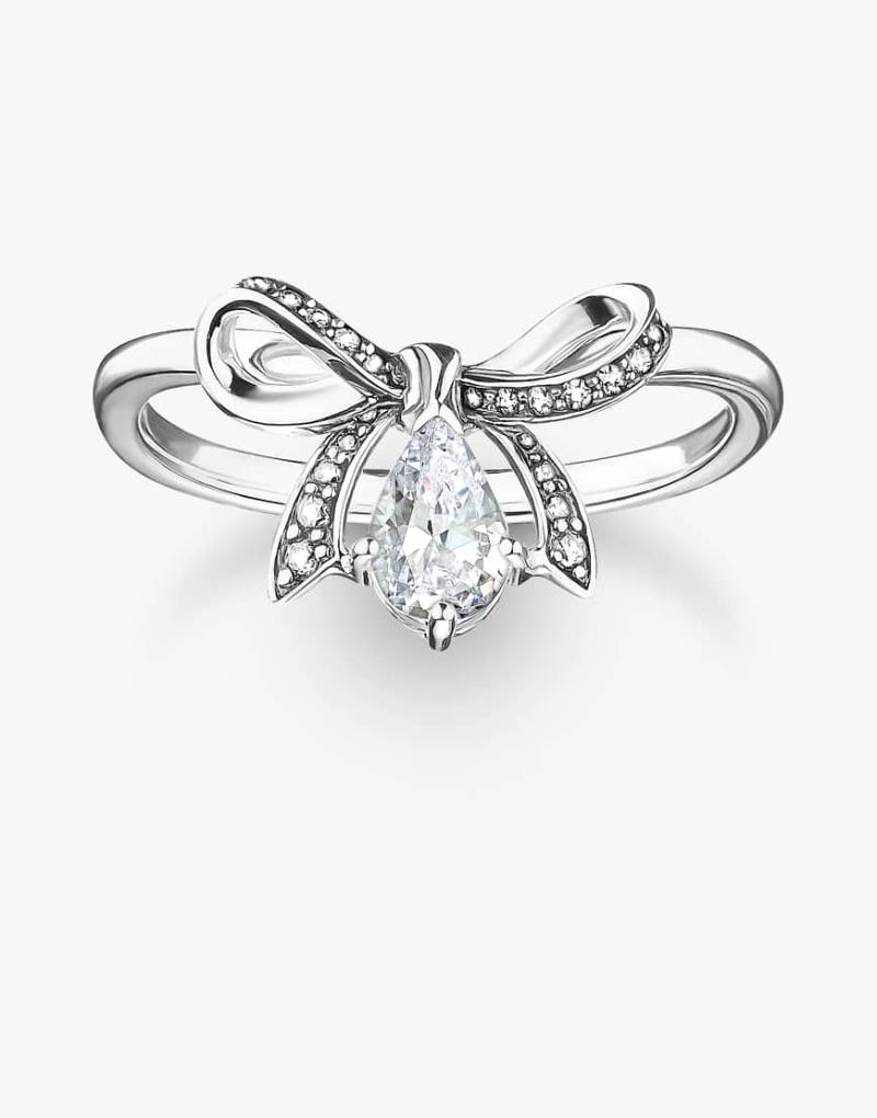 Thomas Sabo - Ring mit Schleifendesign in Silberoptik und Weiß von Thomas Sabo