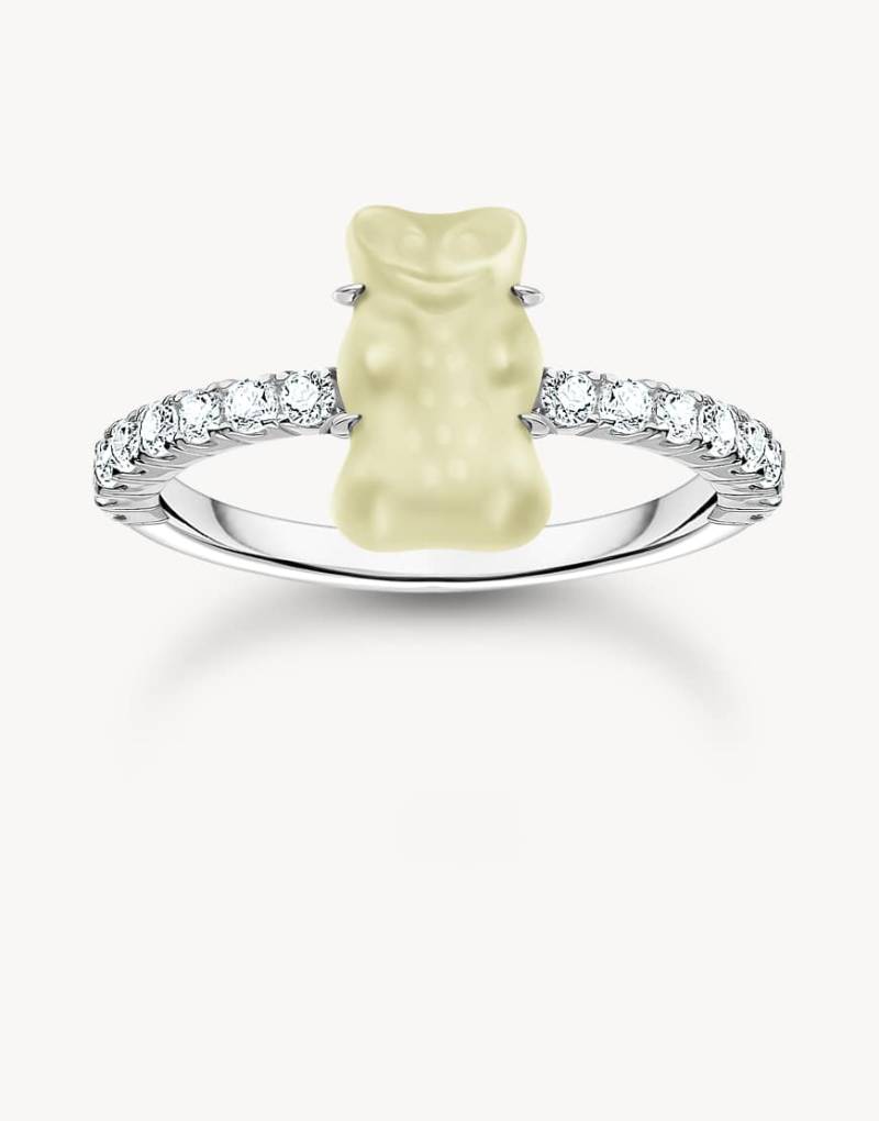 Thomas Sabo - Silberfarbener Ring mit weißen Schmucksteinen von Thomas Sabo