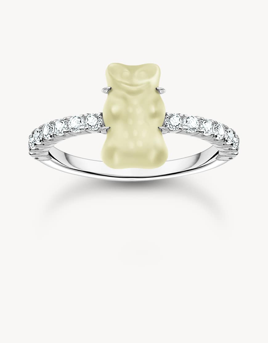 Thomas Sabo - Silberfarbener Ring mit weißen Schmucksteinen von Thomas Sabo