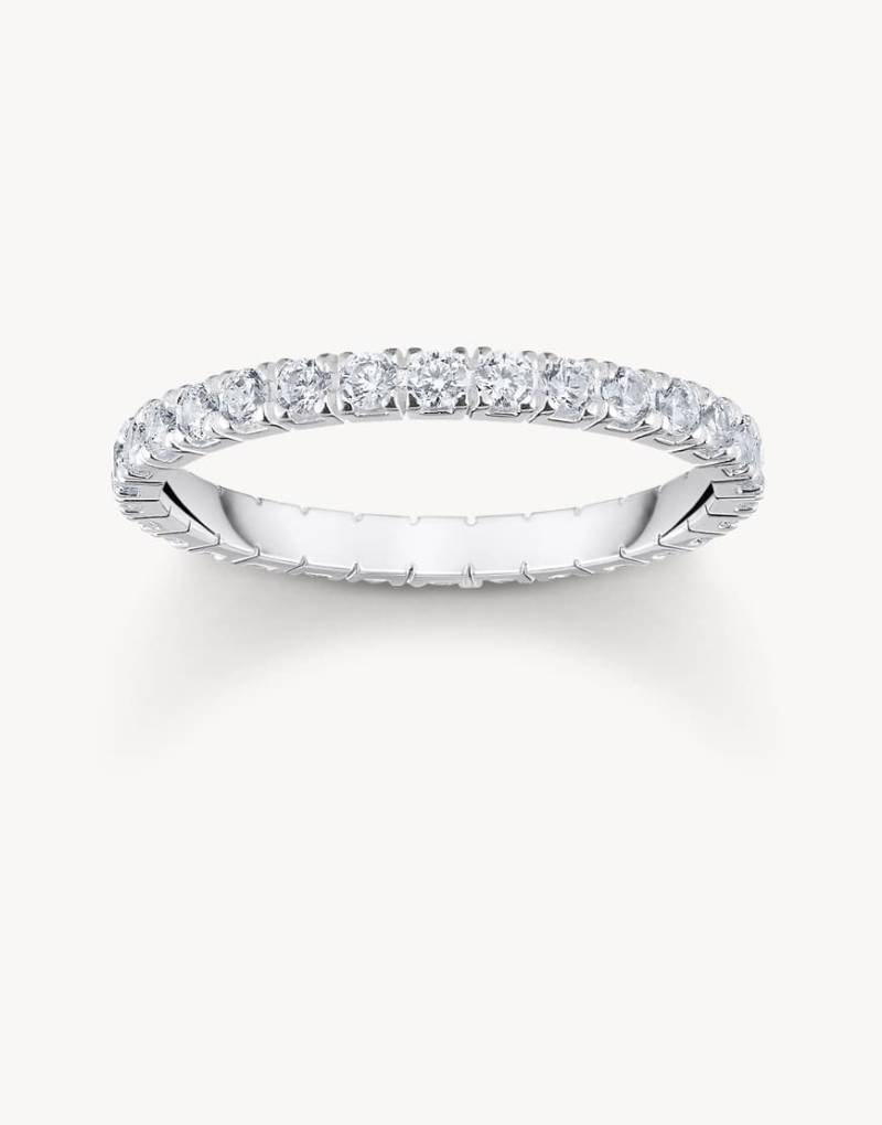 Thomas Sabo - Silberfarbener Ring mit weißen Schmucksteinen von Thomas Sabo