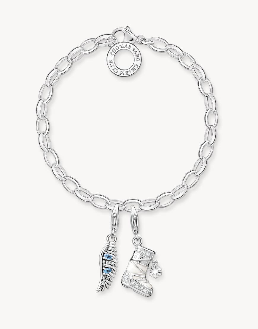 Thomas Sabo - Silberfarbenes Armband mit klassischen kleinen Anhängern von Thomas Sabo