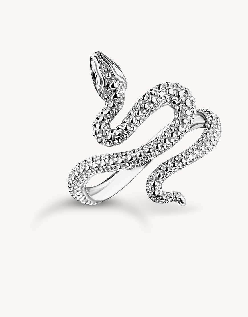 Thomas Sabo - Tempting Romance - Schlangen-Ring in Schwarz und Silberoptik von Thomas Sabo