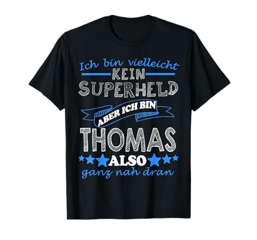 Thomas Vorname Schriftzug Männer Jungen T-Shirt von Thomas Vorname