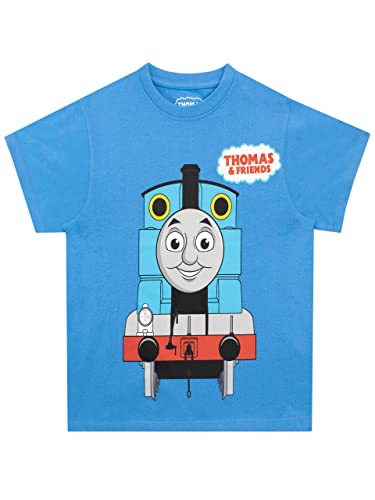 Thomas & Friends Jungen T-Shirt Thomas der Panzerlok Blau 128 von Thomas und seine Freunde