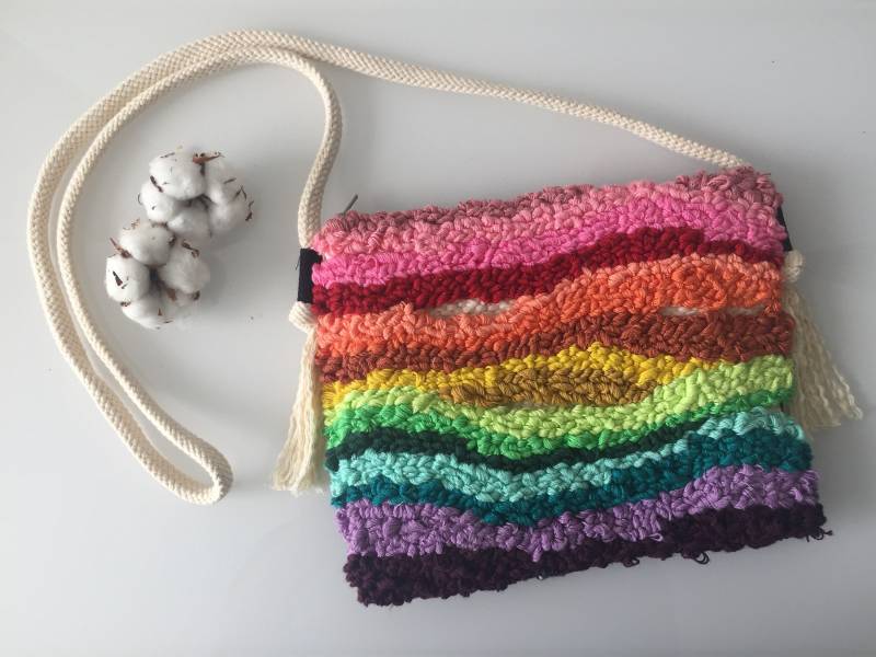 Punch Needle Arc in Sky Zip Pocket Bag von ThomasPOTIER