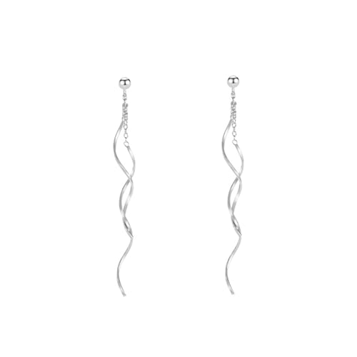Thoquene Hängende Ohrringe Damen, Lange Quasten Welle Hypoallergene Hängend Ohrhänger von Thoquene
