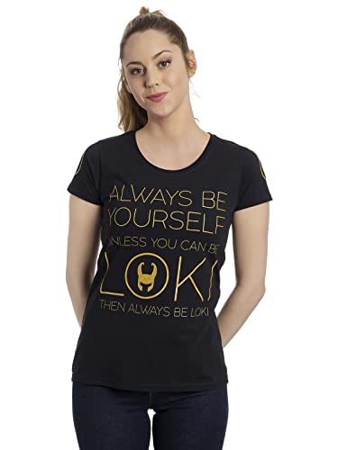 Loki Always Be Yourself Frauen T-Shirt schwarz L 100% Baumwolle Bösewichte, Fan-Merch, Filme von Thor