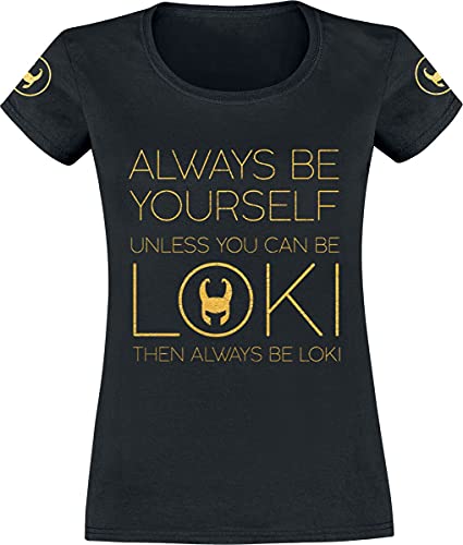 Loki Always Be Yourself Frauen T-Shirt schwarz XXL 100% Baumwolle Bösewichte, Fan-Merch, Filme von Thor