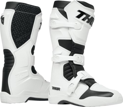 Thor MX Stiefel Blitz XR MX Enduro Quad ATV - weiss (EU Schuhgrößensystem, Erwachsene, Numerisch, M, 51) von Thor