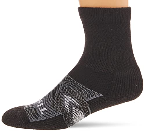 thorlos Unisex-Erwachsene 12 Hour Shift Thick Padded Crew Work Socken, schwarz/grau, Large von Thorlos