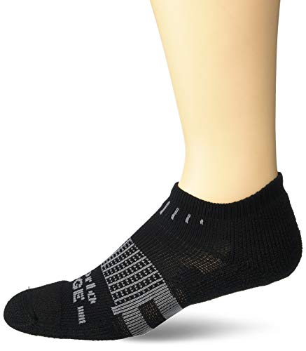 thorlos Unisex-Erwachsene Vcmu Max Cushion Edge Court Low Cut Socken Tennissocken, Grau/Schwarz, Large von Thorlos