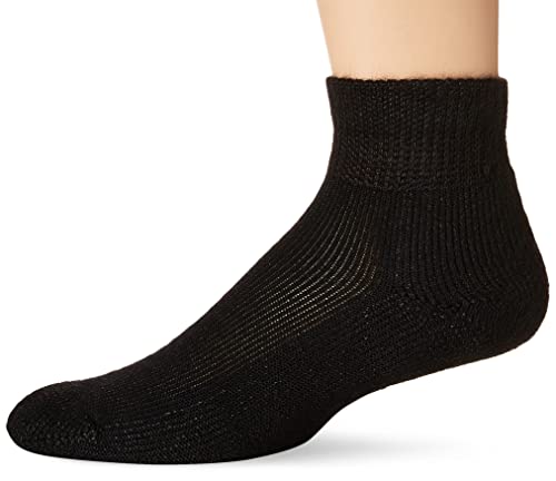 Thorlos Unisex-Erwachsene Jmx Maximum Cushion Knöchel Laufsocken, schwarz, X-Large von Thorlos