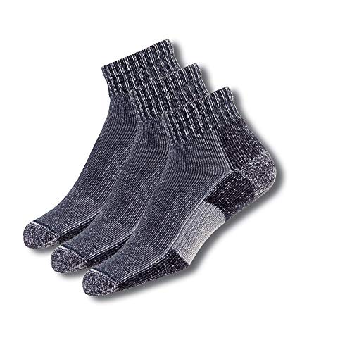 thorlos Unisex-Erwachsene Trmx Max Cushion Trail Hiking Knöchelsocken Laufsocken, Anthrazit (3 Paar), Large von Thorlos