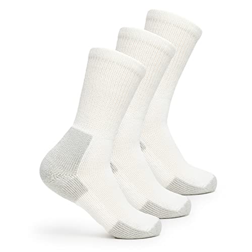 thorlos Xj Max Herren Laufsocken mit Polsterung, Weiß/Platin (3 Paar)., Medium von Thorlos