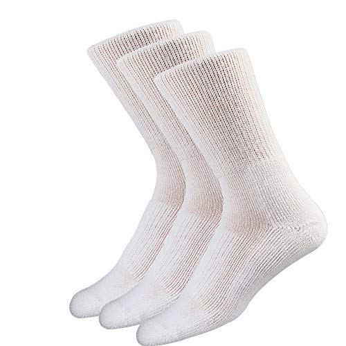 Thorlos Unisex-Erwachsene Xt Max Cushion Fitness Crew Socken, Weiß (3 Paar), Large (3er Pack) von Thorlos