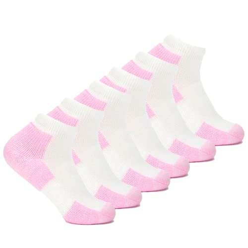 Thorlos Damen Dwmxw Max Cushion Distance Walking Knöchelsocken Wandersocken, Rosa (6 Paar), Small (6er Pack) von Thorlos