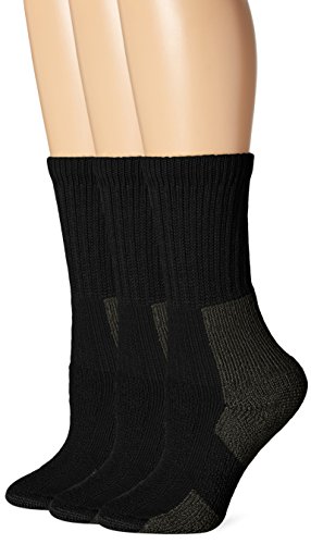 Thorlos Damen Kxw Max Cushion Hiking Crew Socken, Schwarz (3 Paar), Medium von Thorlos
