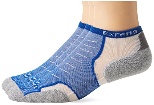 Thorlos Unisex Experia Xccu Thin Cushion Running Low Cut Socks Laufsocken, Royal (3 Paar), M (3er Pack) von Thorlos