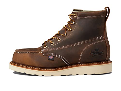 Thorogood Herren 6" Inch Moc Toe Safety Toe Leder Crazyhorse Stiefel 45 EU von Thorogood