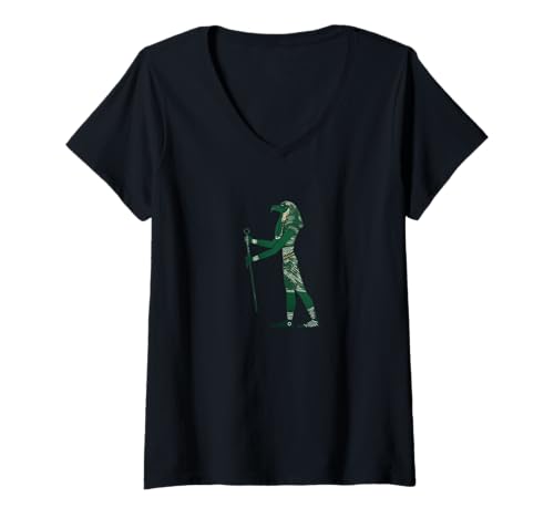 Damen Thoth Ägyptischer Gott | Ägypten Mythologie alt T-Shirt mit V-Ausschnitt Damen Thoth Ägyptischer Gott | Ägypten Mythologie alt T-Shirt mit V-Ausschnitt von Thoth Egyptian Mythology ancient Apparel