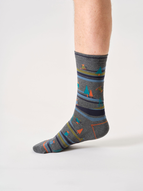 Socken Modell: Skiing von Thought